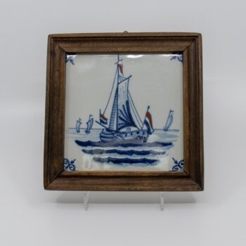 Vintage Tile Sailboat